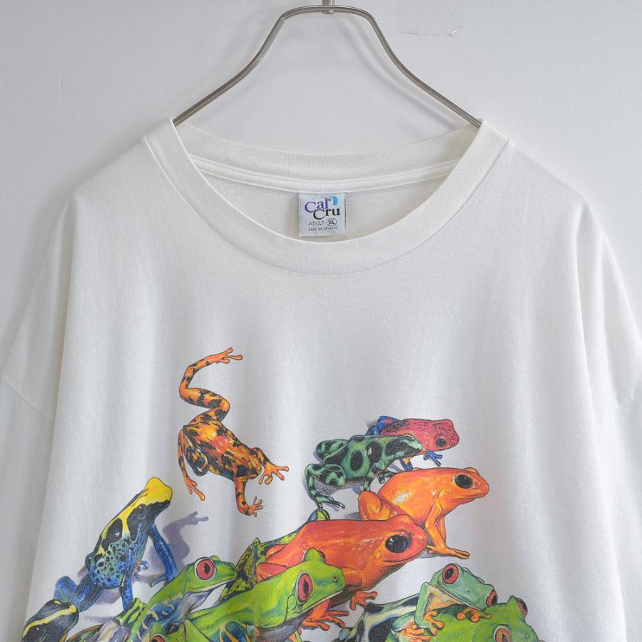 VINTAGE 90s アメリカ製 HABITAT カエル 巻きプリント デザイン 
