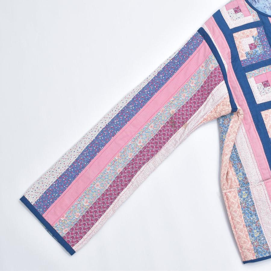 VINTAGE Vintgae ハンドメイド 小花柄 パッチワーク デザイン ノー 