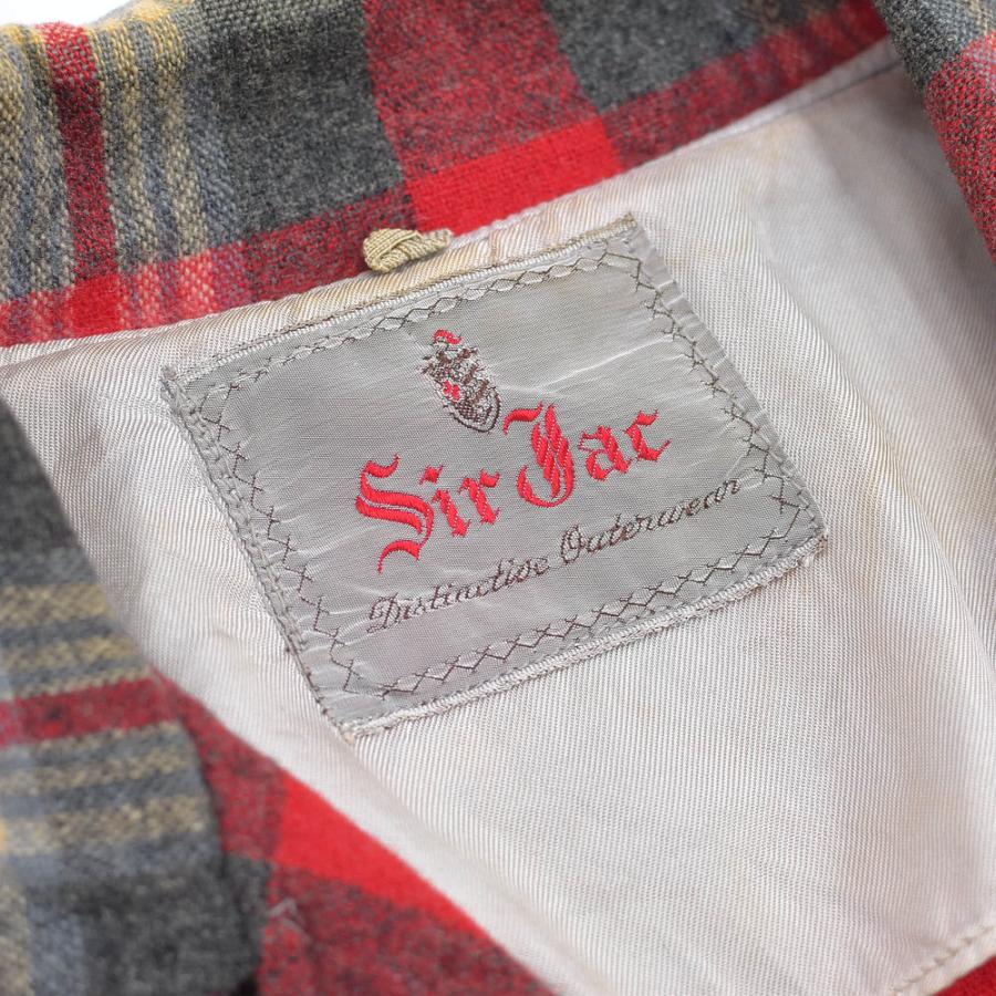 VINTAGE 50s Sir Jac サー・ジャック 3B チェック ウール シャツ 