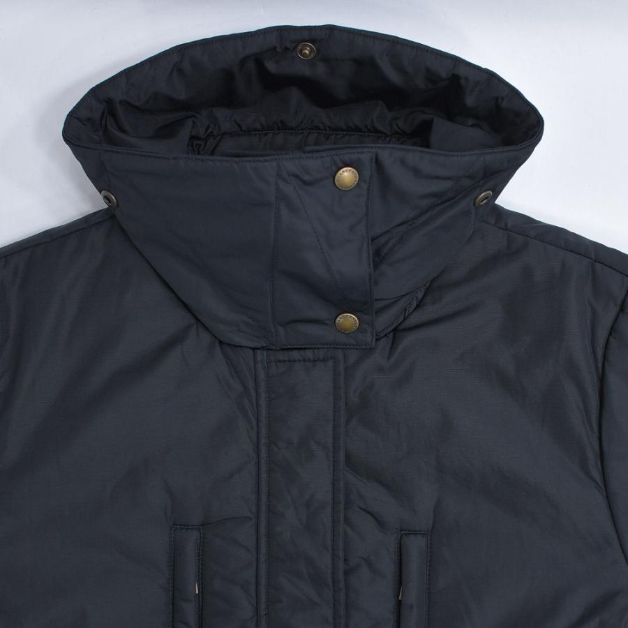 00s〜 LAND'SEND ランズエンド スタンドネック 2WAY ロングコート ヴィンテージ 中綿入り ベルト付き ブラック | ランズエンド | 13