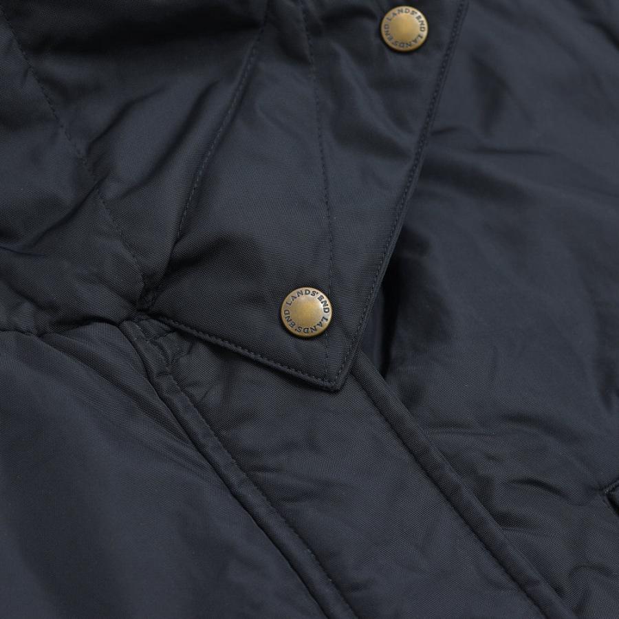 00s〜 LAND'SEND ランズエンド スタンドネック 2WAY ロングコート ヴィンテージ 中綿入り ベルト付き ブラック | ランズエンド | 15