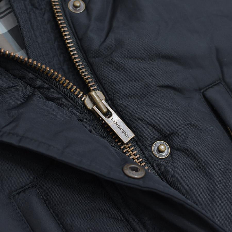 00s〜 LAND'SEND ランズエンド スタンドネック 2WAY ロングコート ヴィンテージ 中綿入り ベルト付き ブラック | ランズエンド | 16