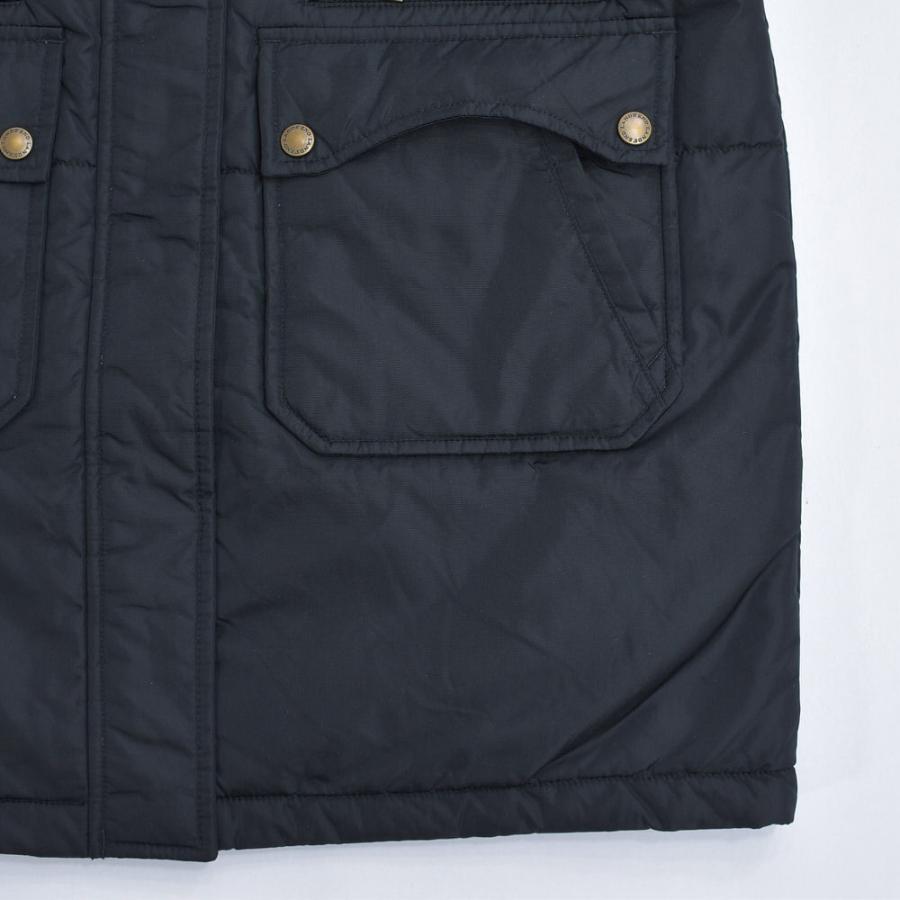 00s〜 LAND'SEND ランズエンド スタンドネック 2WAY ロングコート ヴィンテージ 中綿入り ベルト付き ブラック | ランズエンド | 19