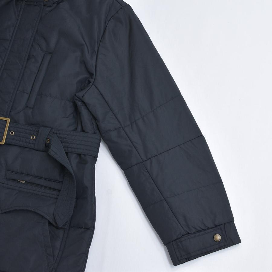 00s〜 LAND'SEND ランズエンド スタンドネック 2WAY ロングコート ヴィンテージ 中綿入り ベルト付き ブラック | ランズエンド | 06