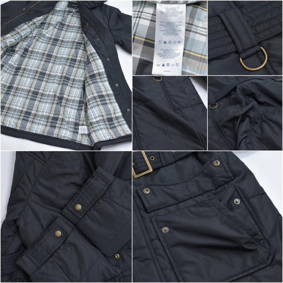 00s〜 LAND'SEND ランズエンド スタンドネック 2WAY ロングコート ヴィンテージ 中綿入り ベルト付き ブラック | ランズエンド | 07