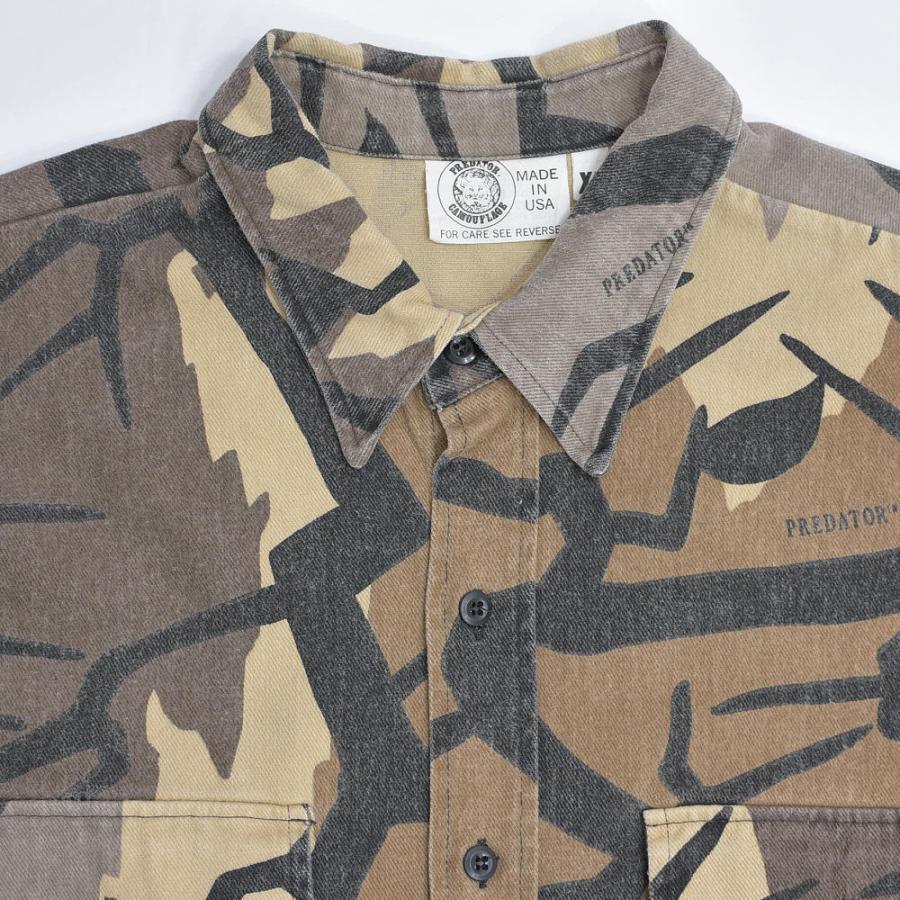 VINTAGE 90s アメリカ製 PREDATOR CAMOUFRAGE プレデターカモ シャモア