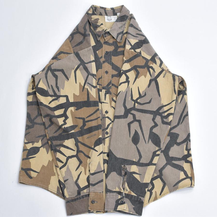 VINTAGE 90s アメリカ製 PREDATOR CAMOUFRAGE プレデターカモ シャモア