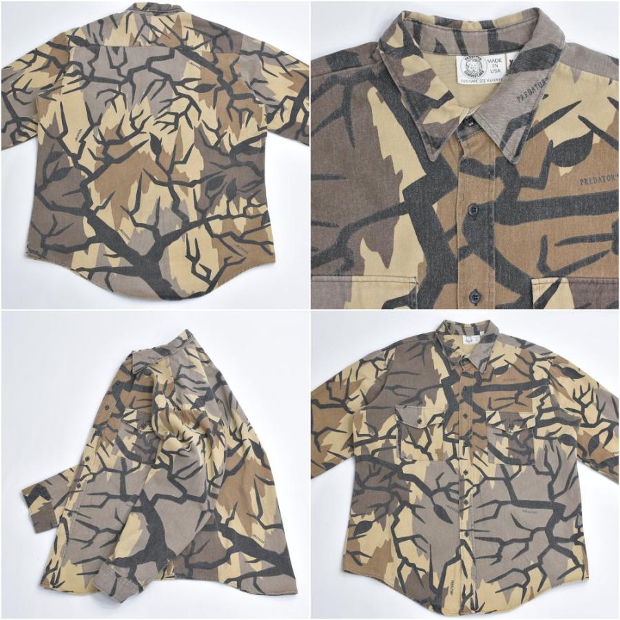 VINTAGE 90s アメリカ製 PREDATOR CAMOUFRAGE プレデターカモ シャモア
