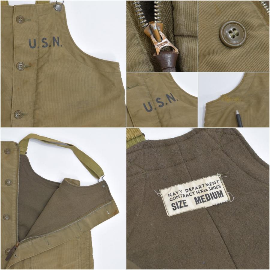 VINTAGE 40s U.S.NAVY アメリカ海軍 N-1 デッキパンツ NXsx38068