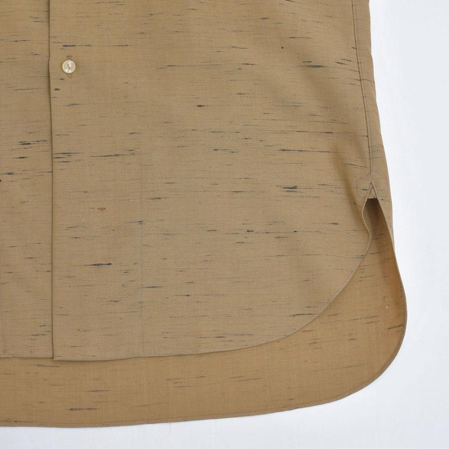 VINTAGE 50s T.Inada カスリ柄 ウール オープンカラーシャツ 開襟