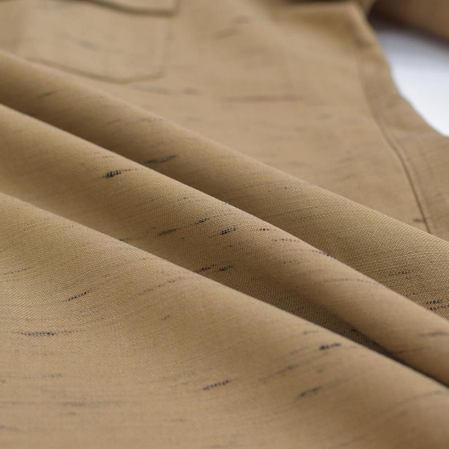VINTAGE 50s T.Inada カスリ柄 ウール オープンカラーシャツ 開襟