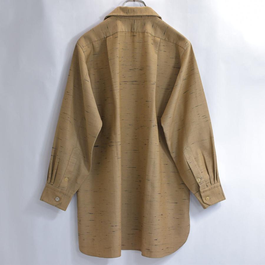 50s 絣　半袖シャツ　vintage 古着　シングルステッチ VINTAGE 50s T.Inada カスリ柄 ウール オープンカラーシャツ 開襟