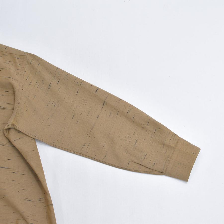 VINTAGE 50s T.Inada カスリ柄 ウール オープンカラーシャツ 開襟