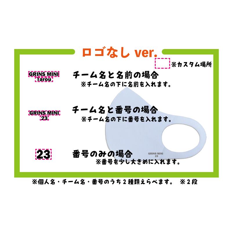 ロゴ ネーム入りマスク ホワイト 1枚入り 名入れ カスタム 洗えるマスク 個人名 チーム名 名入れマスク 受注後プリント Namemask01 Grinfactory 通販 Yahoo ショッピング