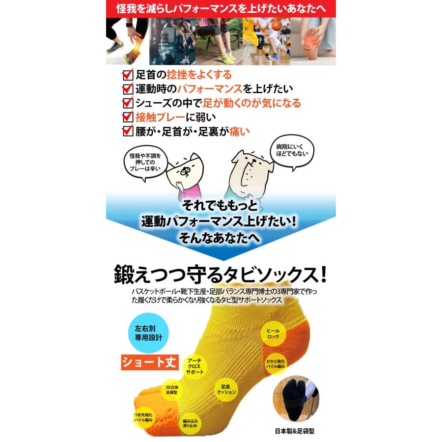 鍛えて守るグッズ 鍛えつつ守るタビソックス（7cm丈）ショート丈 足袋型 日本製