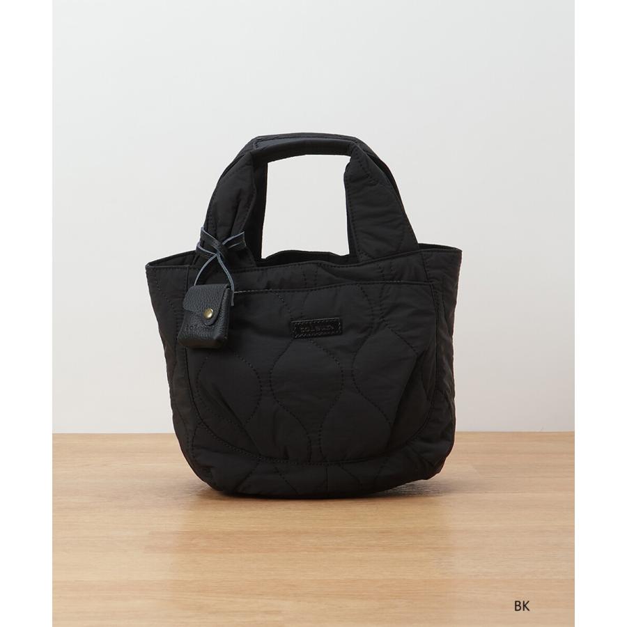 黒いキルティングトートバッグ toleur toleur（トーラ）ナイロンキルティングトート : 大人