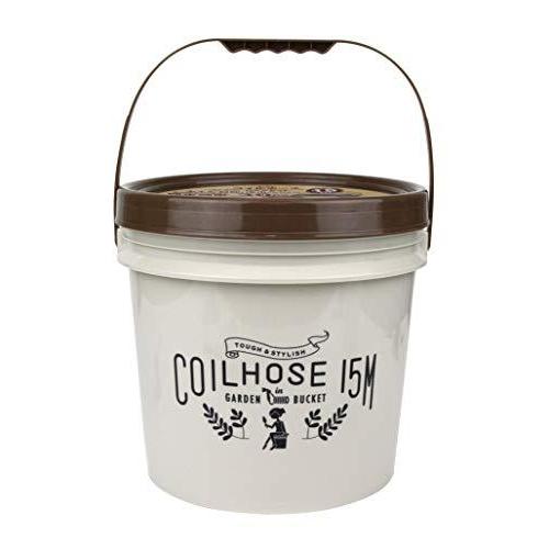 セフティー3 コイルホース 15m バケツセット 15l ジェット シャワー 広角 7パターン切替 Brown ブラウン 早い者勝ち