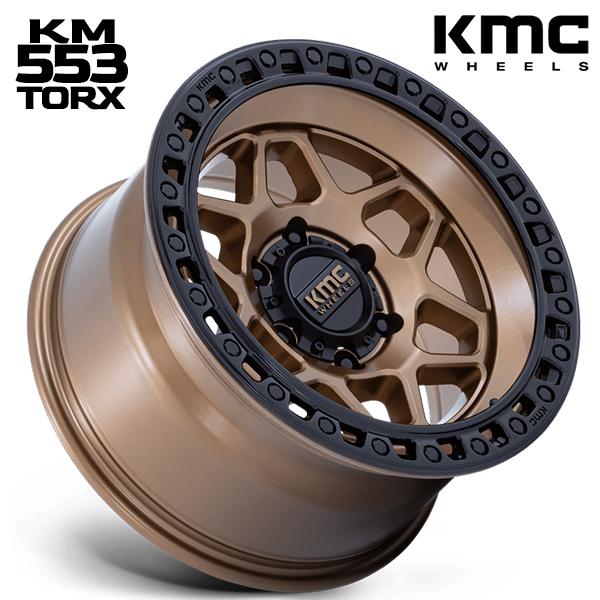 KMC 17インチ 8.5J 5H127 +25 KMC KM553 TORX / MATTE BRONZE WITH