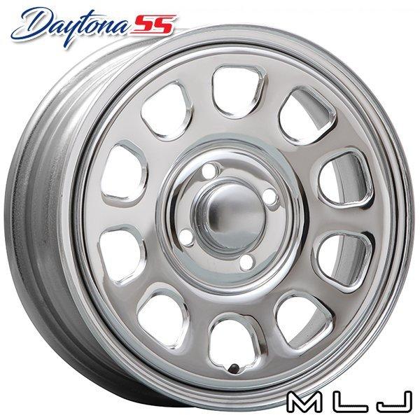 MLJ デイトナSS 14インチ 5.0J 4H100 +42 クローム アルミホイール単品