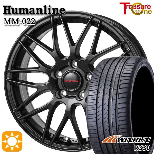 サマータイヤ ホイール4本セット 215/50R17インチ 5H100 ヒューマンライン MM022 BK ウィンラン R330 : mm022b 1770 1005 21550 r330 : タイヤホイール専門店グリップコーポレーション