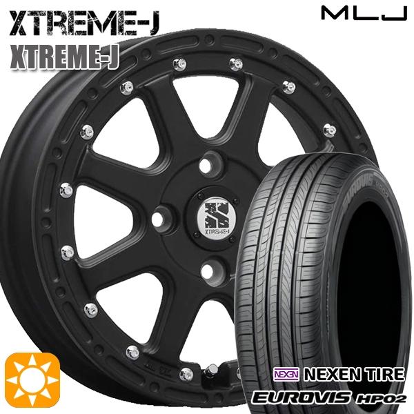 ネクセン サマータイヤ ホイール4本セット 155/65R14インチ 4H100 MLJ エクストリームJ FB ロードストーン ユーロビズ ...