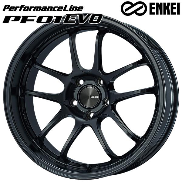 ENKEI エンケイ パフォーマンスライン PF01 EVO 18インチ 9.0J 5H114.3 +25 マットブラック アルミホイール単品 1本 4本以上送料無料