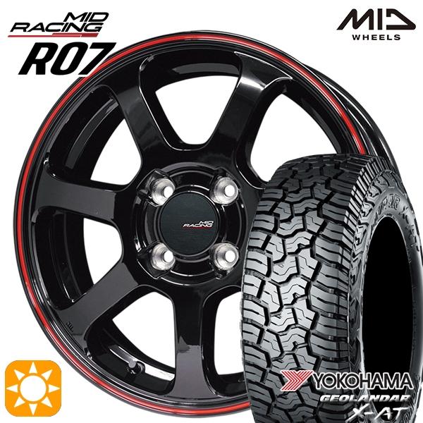 GEOLANDAR サマータイヤ ホイールセット 215/70R16インチ 4H100 MID RMP RACING R07 BRR ヨコハマ ...