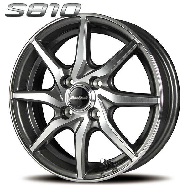 サマータイヤホイールセット 145/80R13インチ 4H100 S810 DGP ハンコック K435