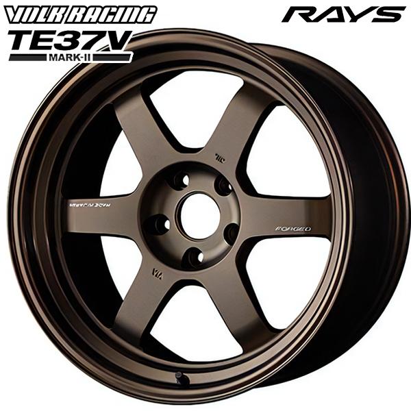 RAYS レイズ ボルクレーシング TE37V MARK-II 18インチ 10.5J 5H114.3 +15 BR アルミホイール単品 4本セット 送料無料