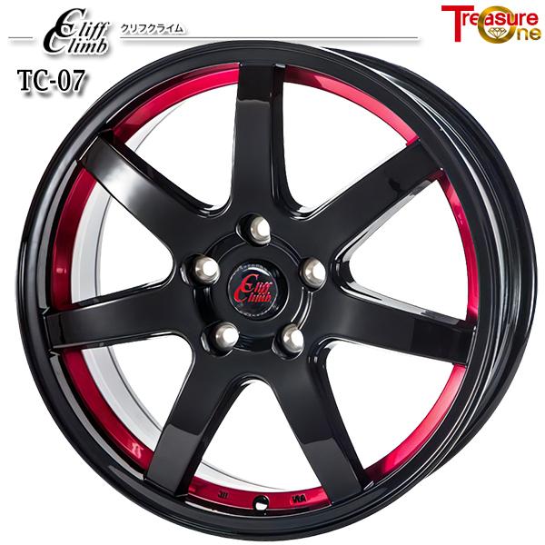 2月25日最大15倍 サマータイヤ ホイール4本セット 225/60R17インチ 5H114 トレジャーワン クリフクライム TC07 レッド ブリヂストン アレンザ LX100