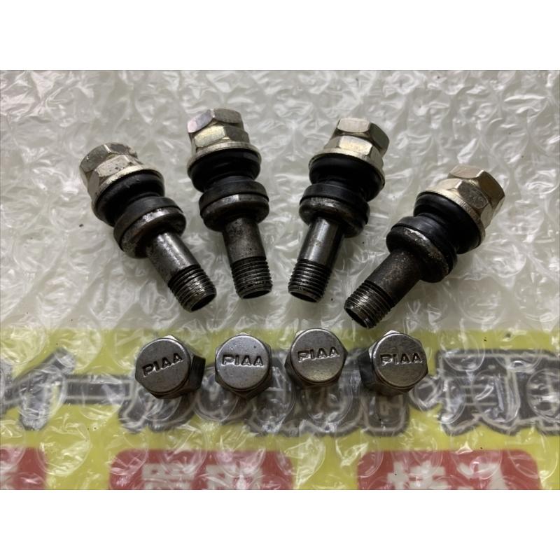 4枚 PIAA 金属ストレートバルブ バルブキャップ セット メッキ 4穴100