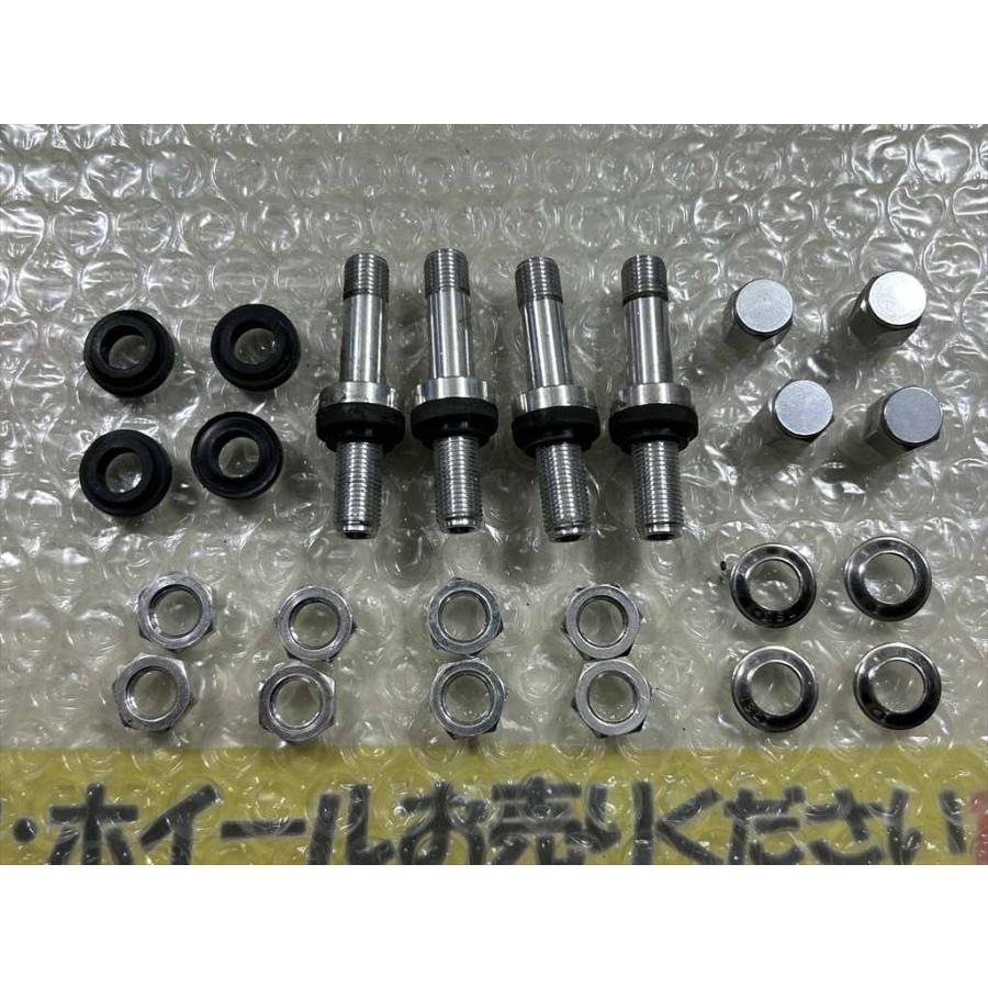 【お値下げしました】 3/4サイズ【付属品多数】ハルシュタット上位モデルV-28 BBS 4個 金属 軽量 ストレートバルブ ポリッシュ系 差込径7.7mm 全長