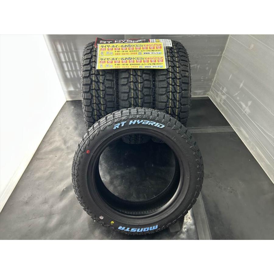 MONSTA TYRES 4本 在庫 モンスター RT HYBRID ホワイトレーター 155