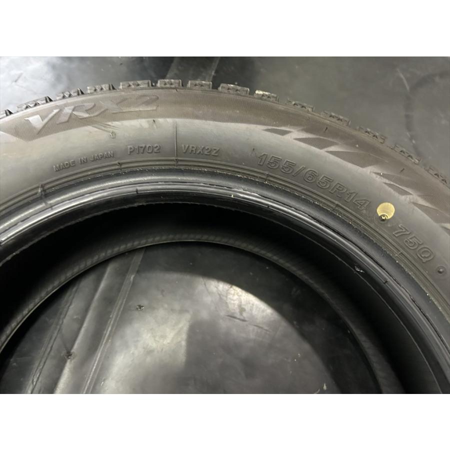 ブリザック VRX2 4本 BRIDGESTONE BLIZZAK VRX2 155/65R14 75Q 2023年