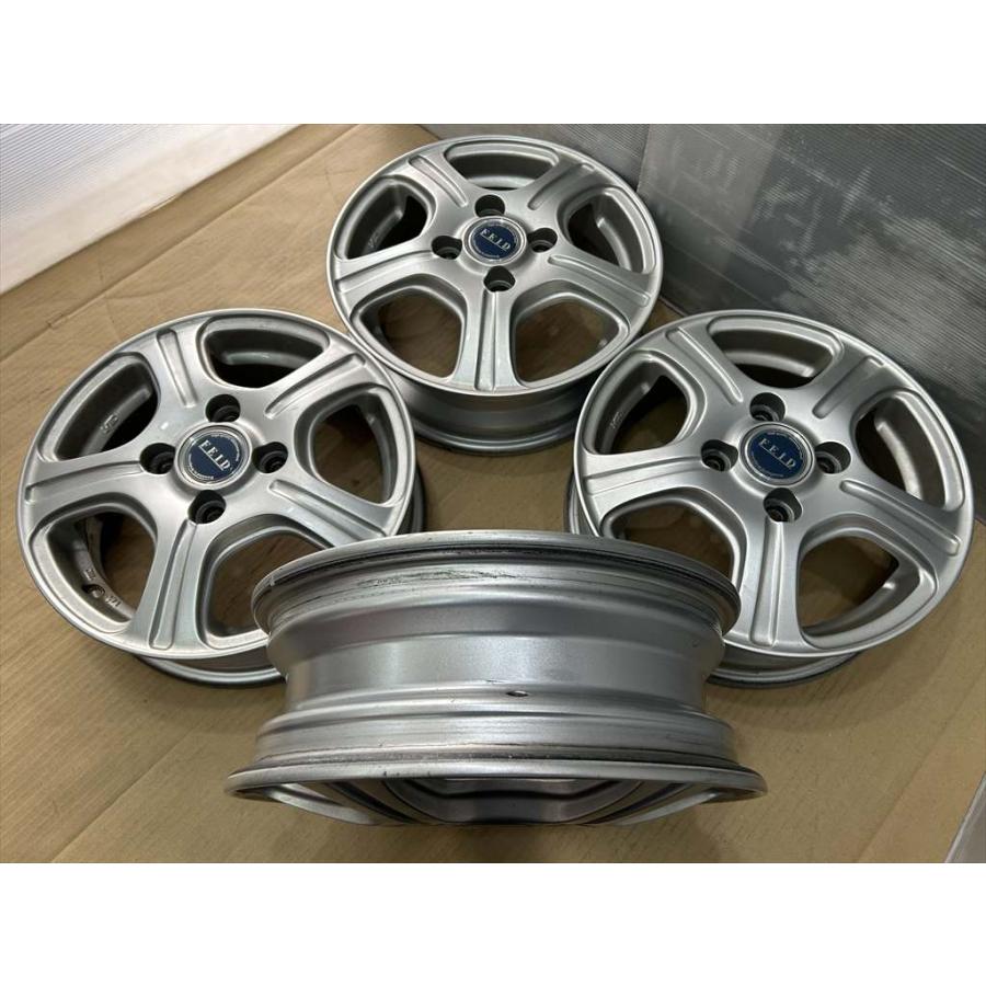 FEID 13インチ アルミホイール 4本セット BRIDGESTONE（ブリヂストン） BRIDGESTONE FEID アルミ 5本スポーク 13