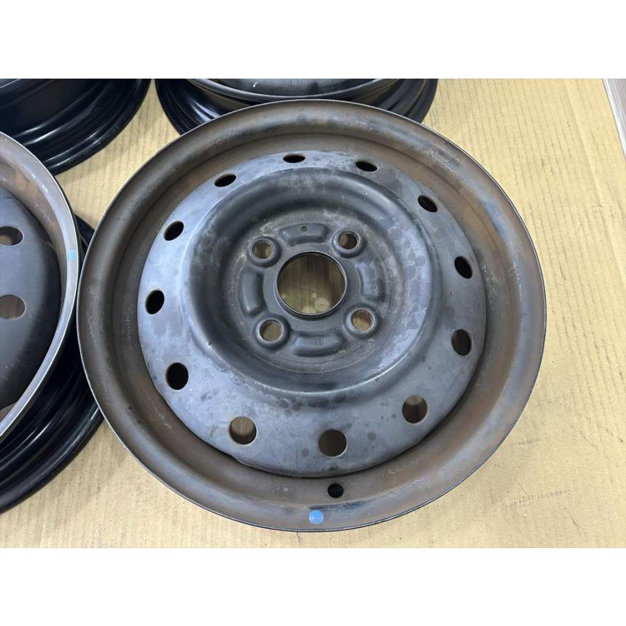 アルト SUZUKI 純正スチールホイール 鉄チン 13 4j +45 ブラック 系 4