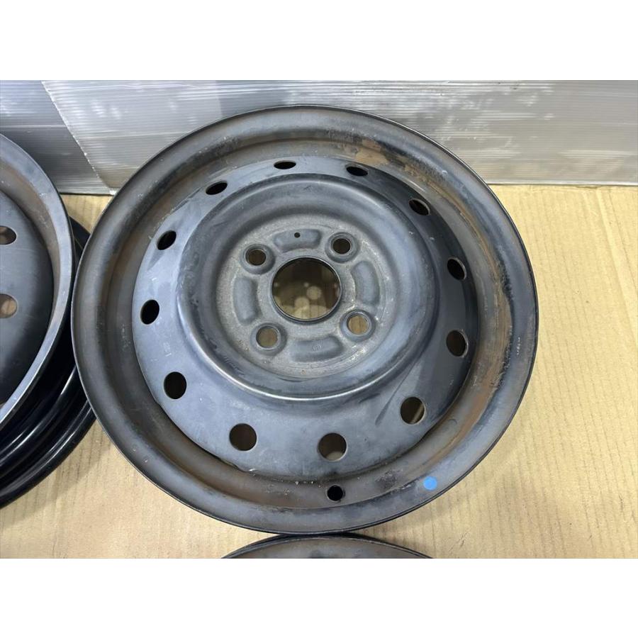 アルト SUZUKI 純正スチールホイール 鉄チン 13 4j +45 ブラック 系 4