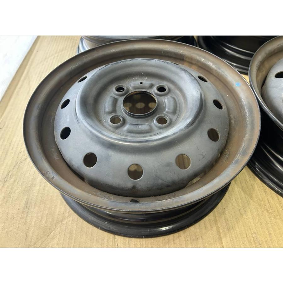 アルト SUZUKI 純正スチールホイール 鉄チン 13 4j +45 ブラック 系 4