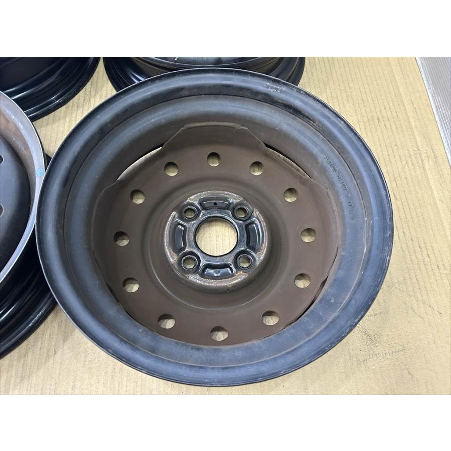 アルト付属　純正鉄ホイールタイヤ13インチ アルト SUZUKI 純正スチールホイール 鉄チン 13 4j +45 ブラック 系 4