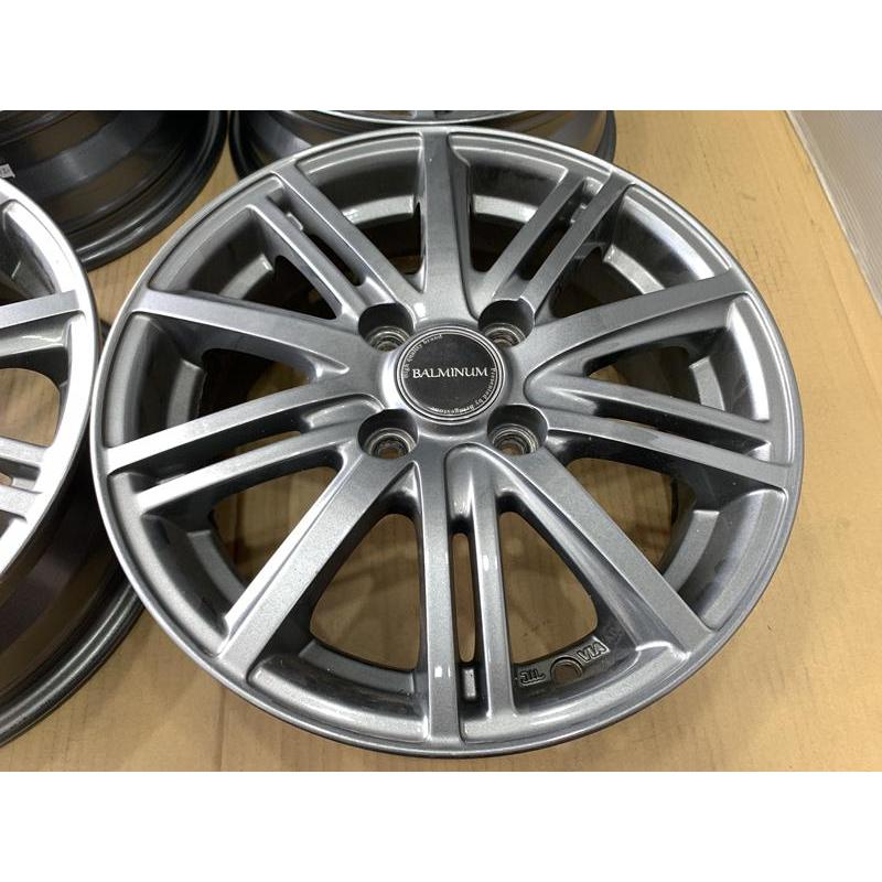 ブリヂストン バルミナ アルミホイール 14 5.5j +39 グレー系 4穴 100 