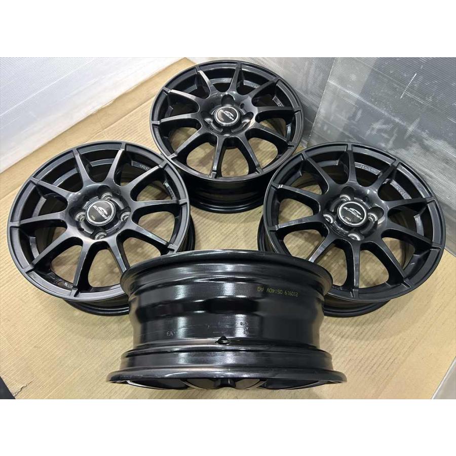 SCHNEDER 14インチ5.5J +38ホイール 4本中古 マルカサービス MID SCHNEDER アルミホイール 14 5.5j +38 ブラック 系