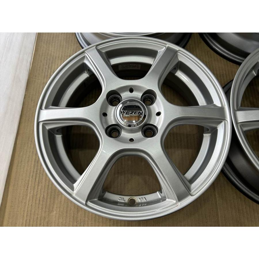 WEZEN 14インチ アルミホイール YOKOHAMAタイヤセット WEZEN アルミホイール 14 4.5j +45 シルバー 系 4穴 100 : タイヤ