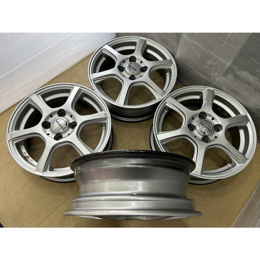 WEZEN 14x4.5J+45アルミホイール、155/65R14 タイヤ WEZEN アルミホイール 14 4.5j +45 シルバー 系 4穴 100 : タイヤ