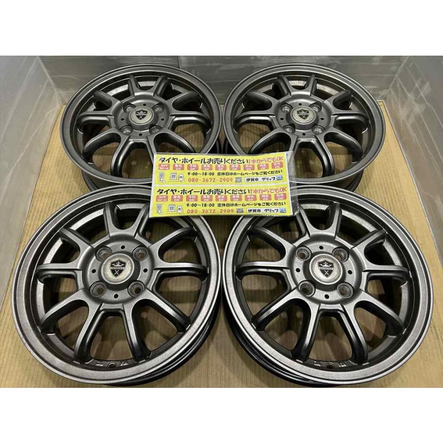タイヤフジ ESTROSA 14 4.5j +43 ガンメタ 系 4穴 100 : タイヤ 