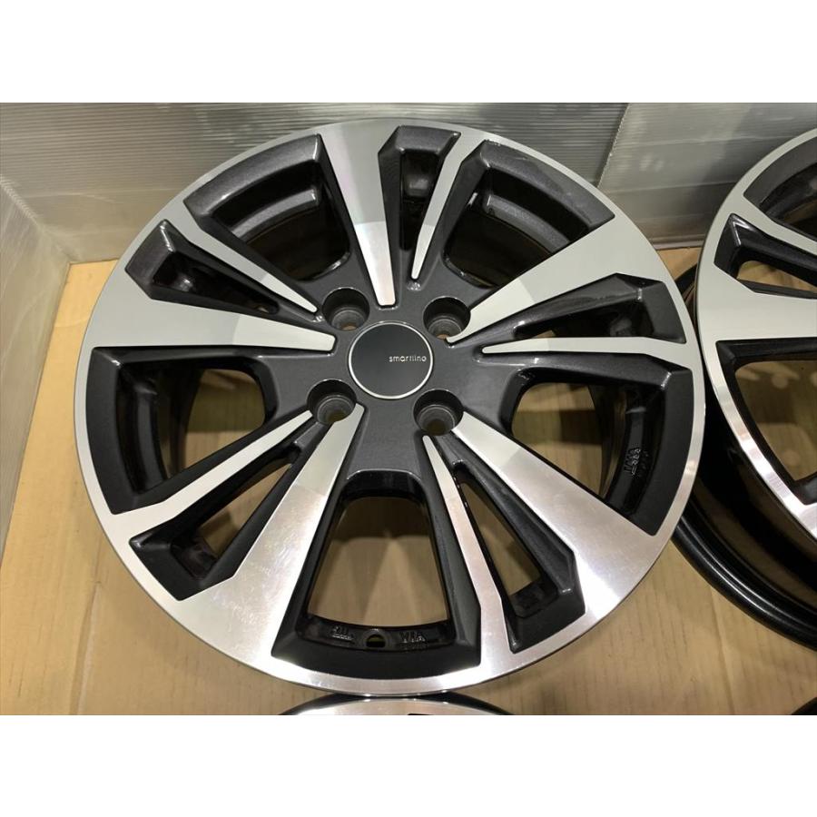 smartline アルミホイール 15 5.5j +40 ガンメタポリッシュ 4穴 100