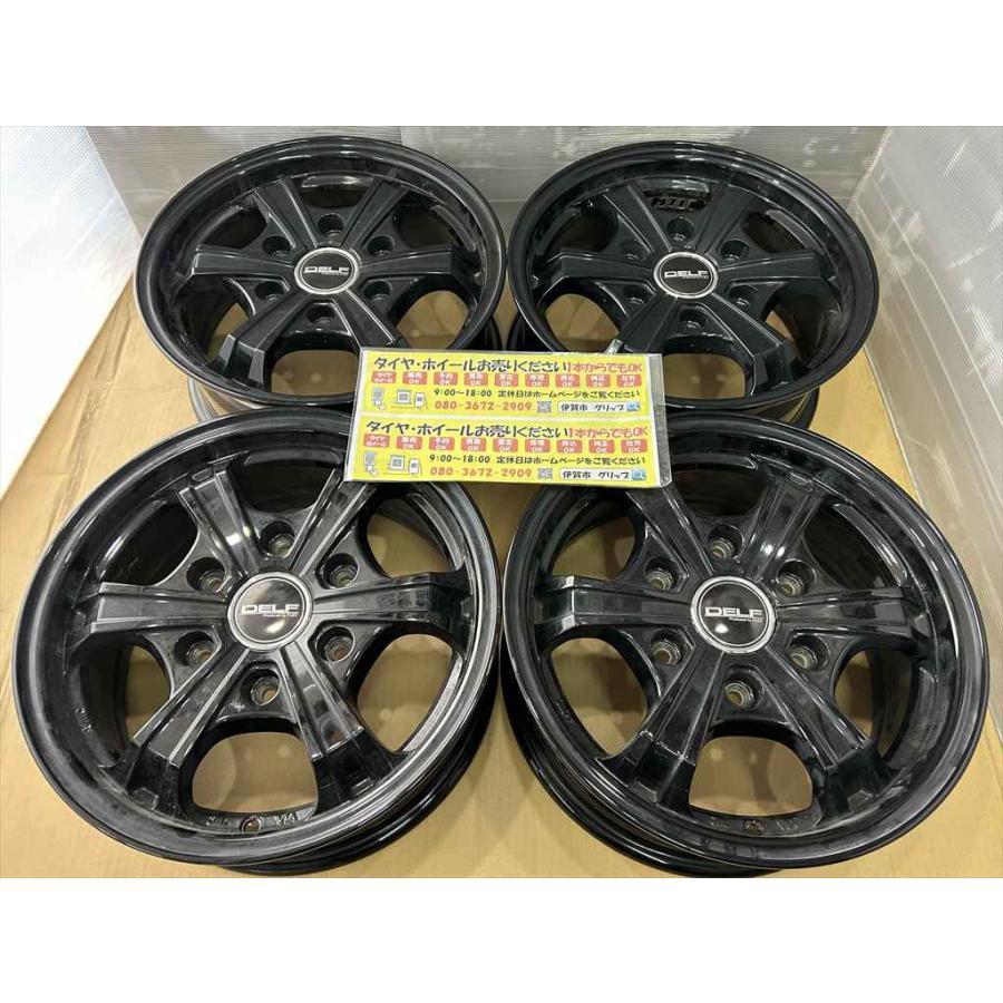 FLEX DELF JWLT アルミホイール 15 6j +33 ブラック 黒 6穴 139.7 