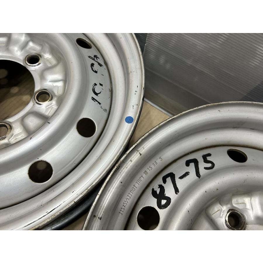 ハイエース 2本 TOPY 純正系 スチールホイール 15 5.5j +26 シルバー 6