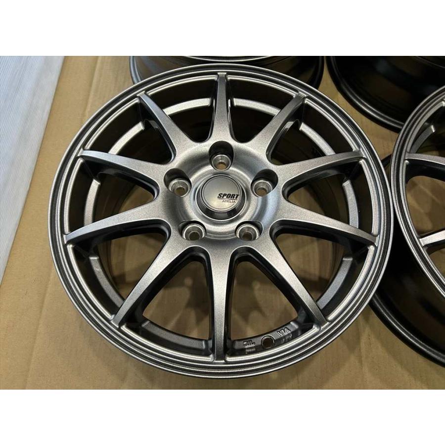 ABELIA SPORT アルミホイール 15 6j +53 ガンメタ 系 5穴 114.3