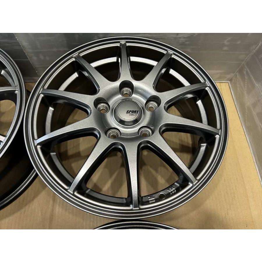 ABELIA SPORT アルミホイール 15 6j +53 ガンメタ 系 5穴 114.3