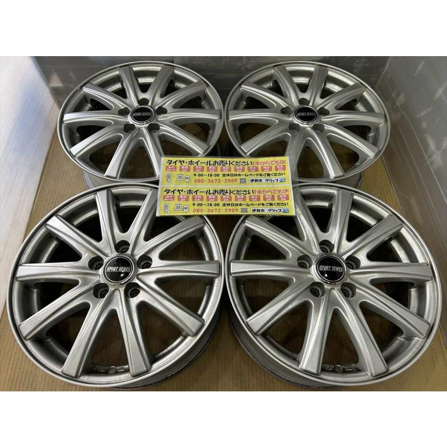 SPORT RUOTA アルミホイール 15 6j +45 シルバー 5穴 100 : タイヤ 